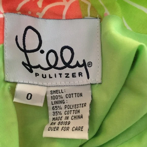 Lilly Pulitzer Strapless Pineapple Dress 0 strapless sundress back cutout ties - Picture 6 of 6